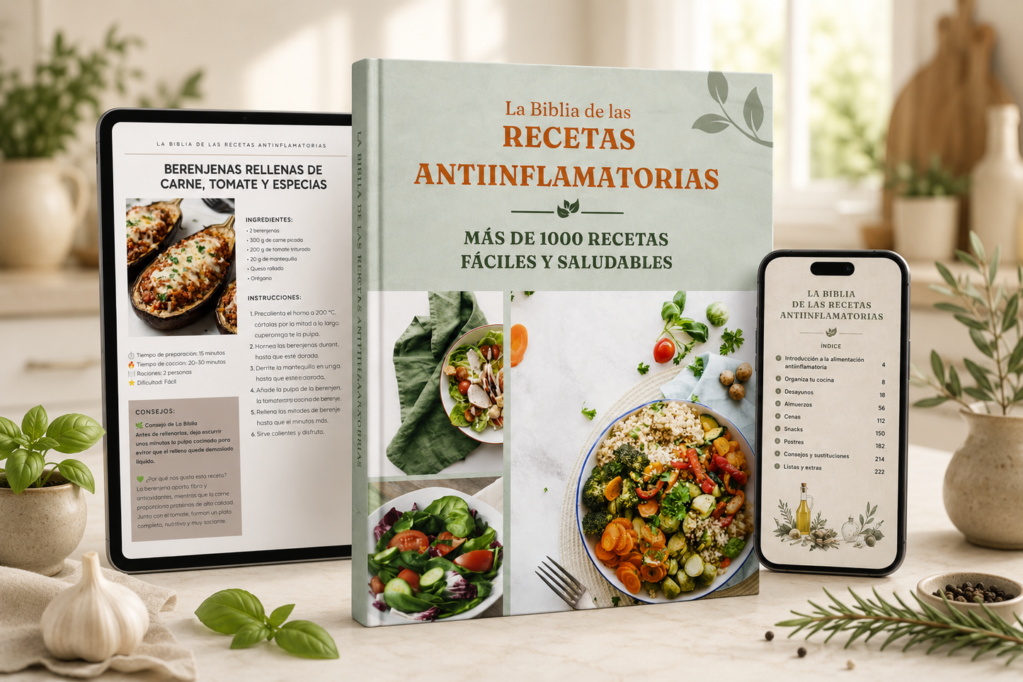 La Biblia de las Recetas Antiinflamatorias | +1000 Recetas y Bonus Gratis